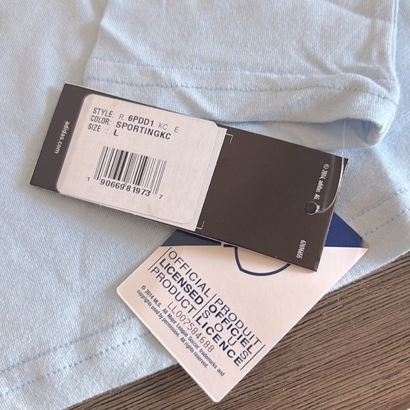 NWT [Adidas] Sporting Kansas City MLS Light Blue Long Sleeve Shirt Youth L (7) - Picture 8 of 9